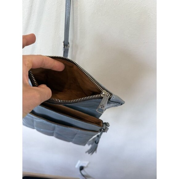 Patricia Nash Crossbody Organizer Bag Quilted Leather EUC Blue Women’s Purse - Picture 8 of 8